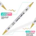 36 Colors Acrylic Paint Markers Pens Set Dual Tip with Fine and Brush for Paper Metal Rock Wood Plastic Canvas Ceramics DIY Crafts Drawing Art Supplies