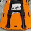 Folding Hand Truck500lbs, Portable Heavy Duty Dolly Cart, 6 Wheels Collapsible Luggage Cart with 2 Elastic Ropes - Compact Trolley Cart for Easy Moving - Ideal Hand Cart for Travel and More (17, Orange)