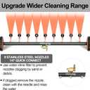 Undercarriage Pressure Washer Attachment, Upgrade 30 Inch Power Washer Water Broom with 9 Nozzles, Dual-Function Underbody Car Wash Surface Cleaner with 3 Pieces Extension Wand- 4000PSI