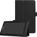Tablet Cover for Amazon Kindle Fire 7 5th Generation(Model:SV98LN,2015 Release),Ultra Slim Folio Stand Lightweight Leather Case for Kindle Fire HD7 5th Gen 7" (Li-Black)