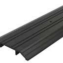 Heavy Duty Corrugated Aluminum Door Threshold for Exterior Doors- Door Saddle- Metal Flooring Transition Strip- Door Sill Extension 73"x5" Black 1 Piece