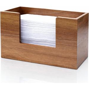 Acacia Wood Paper Towel Dispenser, Wooden Napkin Holder, Paper Towel Holder for Bathroom, Kithchen, and Office, Multifold C-Fold, Z-Fold, Trifold Paper Hand Towel Dispenser