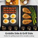Utheer Stove Top Griddle for Gas & Electric Stove Flat Top Nonstick Reversible Grill & Griddle Pan for Stovetop Cooking, Lightweight Cast Aluminum, PFAS-Free Ceramic Nonstick, 16.3 13