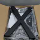 IBUYKE Square Makeup Stool with X-Leg Foot Rest, Linen Footrest, Ottoman Seat, Multi-Use as Small Side Table, for Bedroom, Living Room, Dark Gray LG-70G (17.72"-Linen)