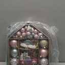 70 Pcs Christmas Ball Ornaments Assorted Shatterproof Hanging Decor for Christmas Tree Decorative Vintage Traditional Ornaments Bulk Holiday Party Decorations (Pink,Gold,Bear)