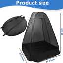 1-Person Camping Chair Pop up Tent, 47"x47"x59" See Through Single Mesh Tent Bugs Barrier Mosquito Net 2 Zipper Doors Outdoor Sports Pod Shelter with Bag for Fishing, Not Included Chair