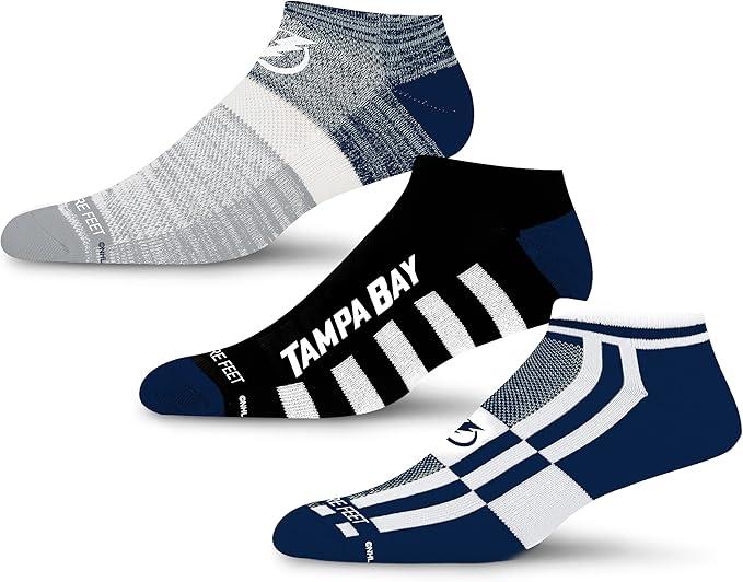 For Bare Feet NHL Unisex Stripe Stack 3 Pack (Large, Team Color)