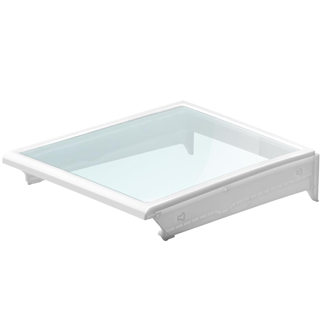 5304508067 Crisper Drawer Cover with Glass Compatible with Frigidaire Crosley Kenmore Refrigerator, Replacement Part 5304508410 5304519462 4583355 AP6230468 PS12071129 EAP12071129