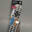 GE BigEZ OneTouch Big Button Universal TV Remote for Seniors, Easy to Use, Replacement Remote for Samsung, LG, Sony, Vizio, Roku TV, Streaming Players, Backlit Buttons, 2 Device, White, 84666