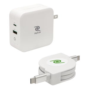 ReTrak - 100W Retractable USB-C Notebook Charger - White