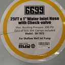 6699 25FT Suction Hose Including Check Valve and NPT 1-inch ThreadWater Inlet Pipe with Brass Adapter Easy to Connect for Shallow Well Garden Sprinkler Pump