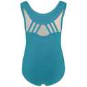 Phineein Girls Sleeveless Ballet Gymnastics Leotards - Kids Athletic Tape Back Dancewear Unitards (4-5 years, Teal)