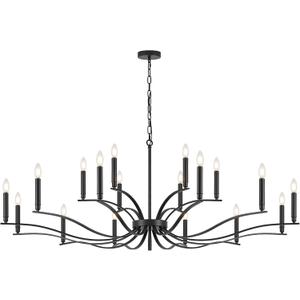 Black Living Room Chandelier 18 Light Hight Ceiling Foyer Candle Chandelier Large Dining Room Light Fixture Over Table 59in Metal Modern Chandeliers Hanging Light for Entry Master Bedroom