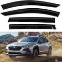 PSLER Window Deflectors for Subaru Crosstrek 2024 2025Black Subaru Crosstrek Rain Guards Tape-on Side Window Wind Deflectors Accessories 4PCS