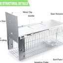 Faicuk Heavy Duty Squirrel Trap Chipmunk Trap Rat Trap and Other Similar-Size Rodents - 16.3 x 6 x 6.7