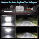 Partsam 2PCS Rectangle H6054 LED Headlights 5x7 7x6 Headlamp Hi/Low Sealed Beam H4 9003 Plug 6054 H5054 Compatible with S10 Blazer Express Van/Wrangler YJ XJ Cherokee Truck Van