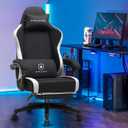 GTPLAYER Gaming Chair, Ergonomic Computer Chair with Footrest and Lumbar Support, High Back Recliner Chair 350lbs, Height Adjustable for Home Office, Black, Oversized
