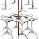 GeLive Champagne Stand Holder for Party, Drink Tree, Wine Glass Tree Flight Server, Tabletop Stemware Rack Hanger Organizer Champagne Tower Stand Cocktail Cup Tree for Wine Tasting Party Bar (Bronze)