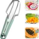 2 x Watermelon Cutter Slicer Tool, New Stainless Steel Watermelon Popsicle Fork Tool, 3-in-1 Multi Melon Slicer Fruit Cutting for Camping Kitchen Gadgets (Green)