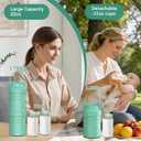 Portable Breast Milk Cooler Bottle, 2-in-1 Detachable Travel Breastmilk Chiller, 2 Copper-Plated Liner Breastmilk Storage for 36H, 360° Total Cooling Milk Chiller Bottle with 2 Bottles-22oz