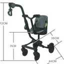 Englacha Uptown Rider Child Rides Alongside Stroller Attachment with Comfy Padded Saddle Seat Universal Fit for Most Strollers Quick and Easy to Use Designed for Safety