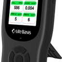 LifeBasis Air Quality Monitor Indoor, 11-in-1 Air Quality Detector with Stand, Real-Time Air Meter Test AQI, PM1.0, PM2.5, PM10, CO2, TVOC, HCHO, Particles, Temperature and Humidity, Dual Alert -Black
