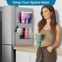 2PCS Magnetic Cup Holder for Fridge, Stanley Cup Holder with Tumbler Lid Organizer, Strong Magnetic Water Bottle Organizer for Stanley Tumbler, Stanley Cup Accessories