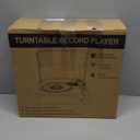 Vinyl Record Players Vintage Turntable with Speakers Belt-Driven Turn Tables Support 3-Speed, Bluetooth Wireless Playback, Headphone, AUX-in, RCA Line LP Phonograph Auto Stop Retro Black