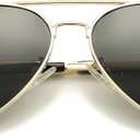 Pro Acme Polarized Aviator Sunglasses for Men and Women 100% UV Protection, 58mm(Gold Frame/Black Lens