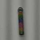 Sanwuta Fake Microphone Prop Sparkly Bling Rhinestones Plastic Play Microphone Pretend Glitter Bedazzled Mic for Cosplay Party Costume(Gradient)