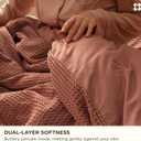 Bedsure Cotton Duvet Cover King - 100% Cotton Waffle Weave Burnt Orange Duvet Cover King Size, PureWoven Breathable Bedding Set for All Season, 3 Pieces, 104"x90"