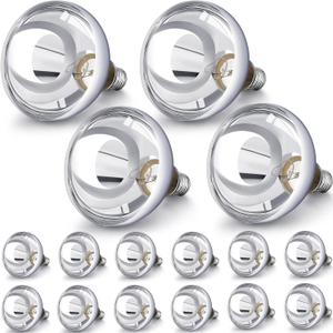VIHOSE 16 Pack Heat Lamp Bulbs 250 Watt, R40 E26, Silver
