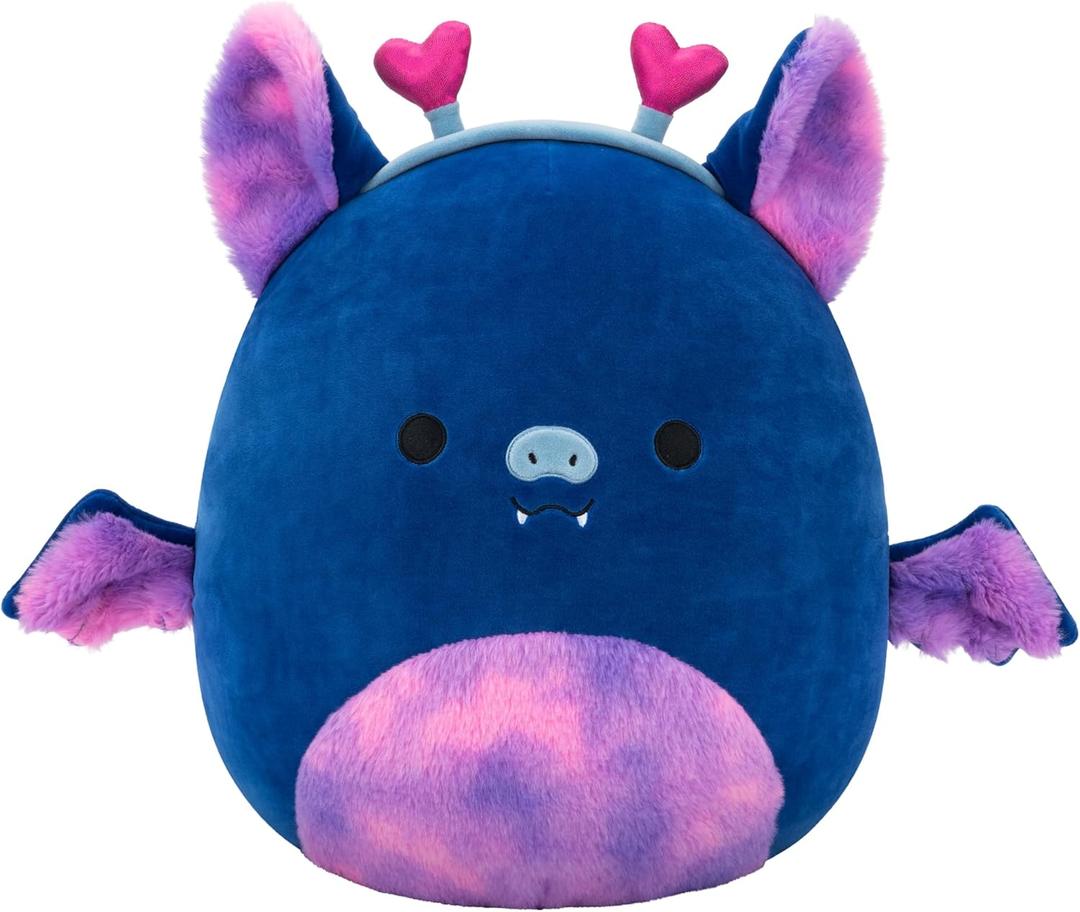 Squishmallows Original 14in Milan The Navy Blue Fruit Bat with Heart Headband  Official Jazwares Plush (Large)