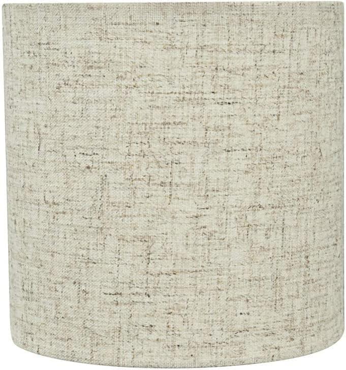 Aspen Creative 31196B Small Clip-On Drum Lamp Shade in Flaxen, 5" Top x 5" Bottom x 5" Slant Height, for Chandeliers & Wall Sconces