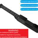 USB Charging Smart Acoustic Electric Pocket Travel Chord Practice Portable Guitar Neck for Beginner AI LCD (BLACK)