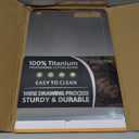 Titanium Cutting Boards Set of 3, 100% Pure Titanium Kitchen Cutting Board, Double-Sided Non-Toxic Cutting Board, Ideal for Slicing and Dicing Meats, Features Handle, Dishwasher Safe