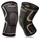 Copper Knee Braces for Men and Women (2 pack) -Knee Supports Copper Compression Knee Sleeve for Knee Pain, Arthritis, Sports and Recovery Support (Large)