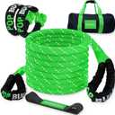 Kinetic Recovery Rope,(1in x 30ft Green) 48000lbs Snatch Strap, Heavy Duty Stretch Nylon Towing Ropes with 2pcs Soft Shackles for Offroad Vehicle, Jeep, SUV, ATV, Tractor Elastic Ropes Kit