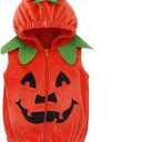 JIFRE Cute Baby Halloween Pumpkin Costume, Toddler & Infant Unisex-Kids Costume for Boys & Girls (Orange)