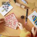3 x HUAL 36 Acrylic Paint Markers Set 1mm Fine Tip, 36 Vibrant Colors Waterproof, Professional Non-Toxic Ink, Valve-Controlled for Rock, Wood, Glass, Canvas, DIY Art & Professional Crafts