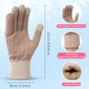 SATINIOR 8 Pairs Women's Winter Gloves Warm and Fleece Lining Knit Touchscreen Elastic Cuff Texting Gloves (Black, Gray, Khaki, Pink)