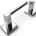 Ruacq Toilet Paper Holder Chrome Double Post Pivoting Square Tissue Holders Roll Holder Hangers Toilet Paper Stand Stainless Steel and Zinc Alloy Modern Wall Mounted