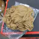 Rugelyss Vintage Short Blonde Beehive Wig with Bangs Curly Wavy Heat Resistant Synthetic Hair Wigs for Women fits 70s 80s Costume or Halloween and Party