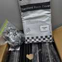 Ulif E13C Heavy Duty Closet Organizer SystemFreestanding Clothing Racks for Hanging ClothesAdjustable Garment Rack 63" W x 16" D x 77" H Hold 960 lbsBlack Clothing Rack with Black Dustproof Cover