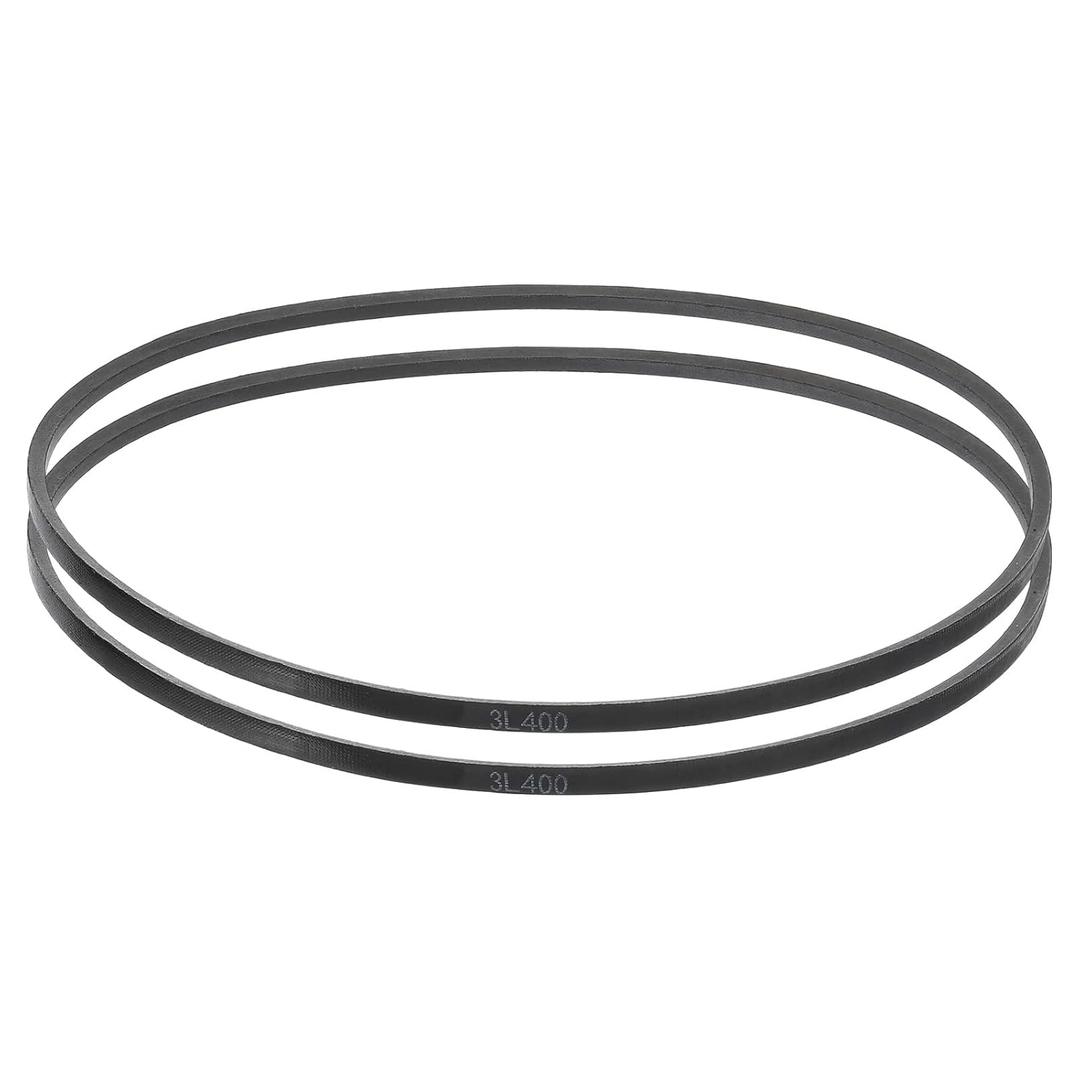 Uxcell 2 Pcs 3L400 Classic Wrapped Rubber V-Belt, 40"(1016mm) Outside Circumference, 3L Profile V Belt 3/8" Width 7/32" Height