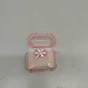 with Safety Lock,Soft TPU Clear Case with Cute Bling Keychain and Cleaner kit for Women Girls (AirPods 4th 2024, A2-Clear Pink)