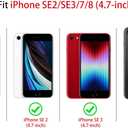 NITITOP Compatible with iPhone 7/8 / SE Case Clear with Card Holder Cute Flower Floral Leave Pattern for Women Girl Soft TPU Shock-Absorbing Wallet Case Protective Phone Cover - Pink