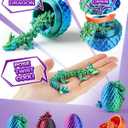 12PACK 3D Printed Dragon Eggs, Easter Basket Stuffers for Children and Teens, Unique Easter Toys & Gifts for Boys, Mini Articulated Dragon Toys for Kids.