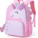 mommore Kids Backpack Preschool Kindergarten Backpack for Girls 4-6 Pink Unicorn Girl Bookbag 15 for Elementary School