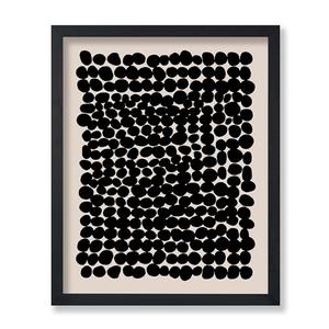 Poster Master Modern Abstract Poster - Black Pebbles Print - Abstract Circles & Mid Century Modern Art - Illustration & Minimal Art - Living Room or Office Decor - 8x10 UNFRAMED